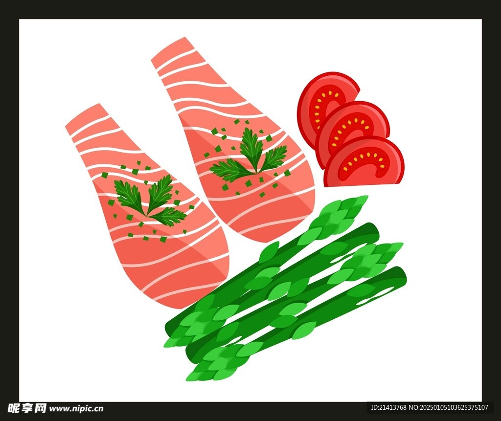 手绘美食佳肴