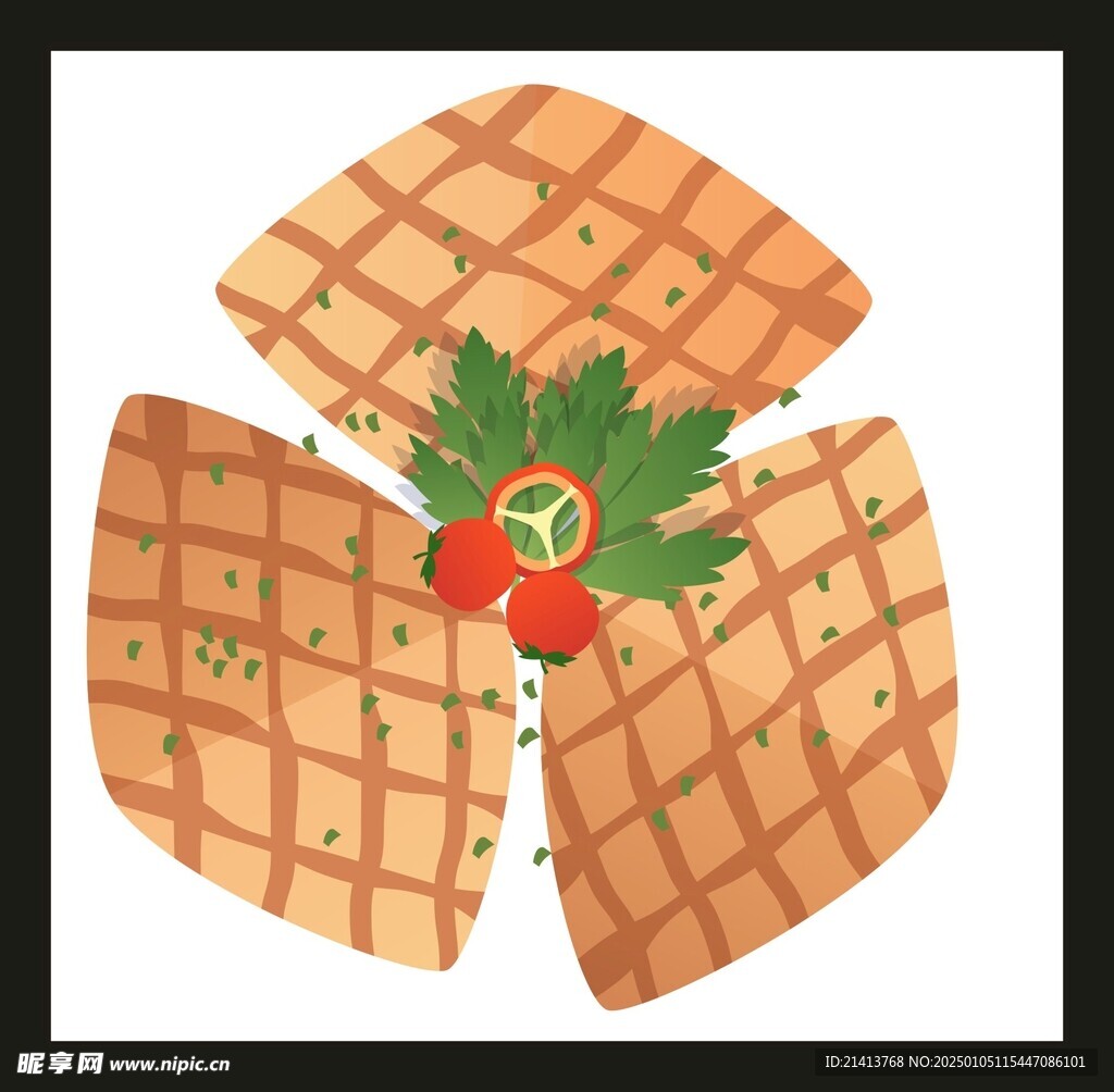 手绘西餐牛排
