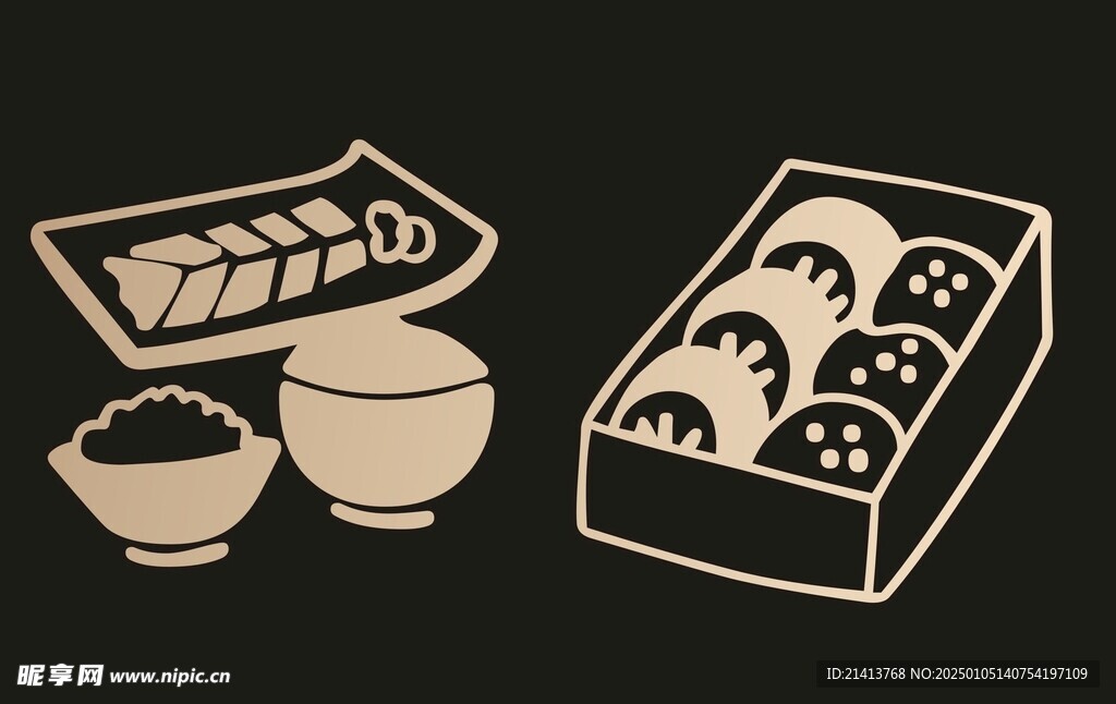手绘寿司料理