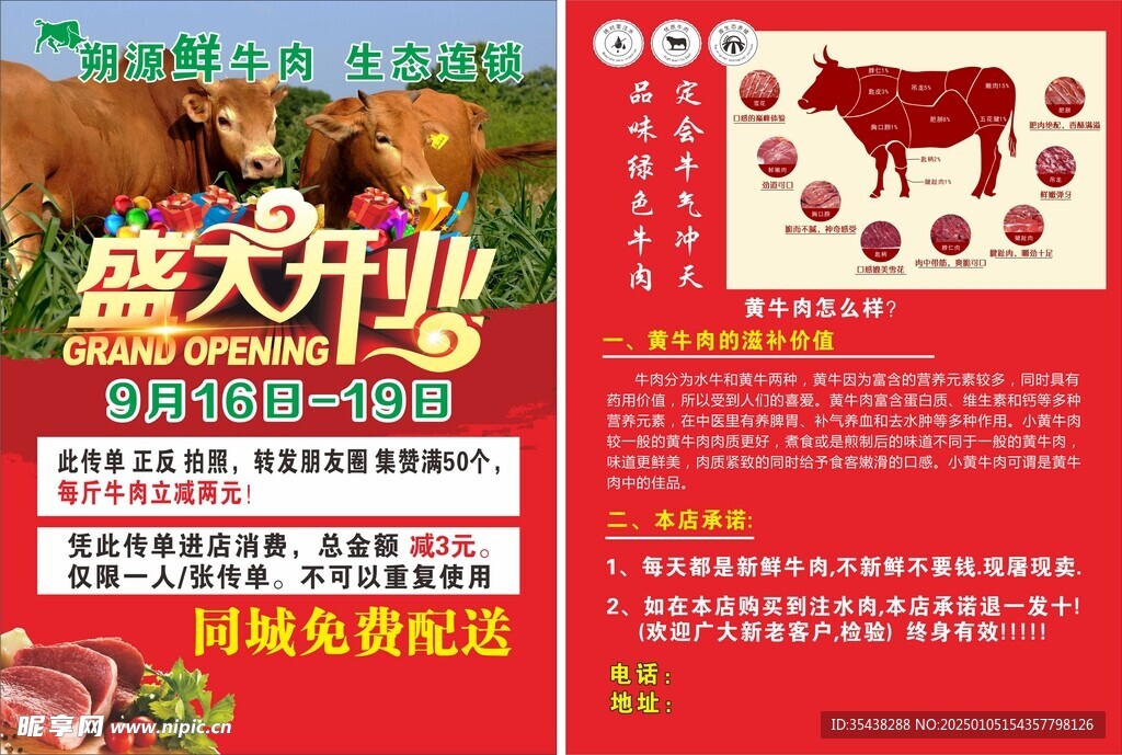 牛肉传单 牛肉部位分解图 已转