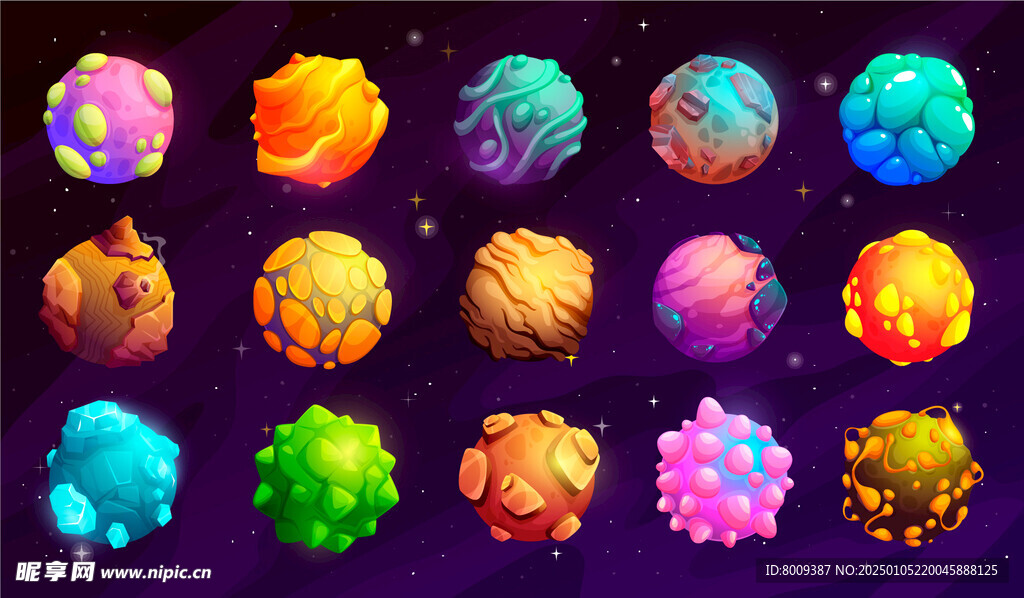 卡通星球矢量元素