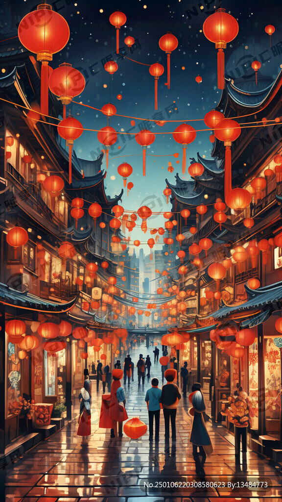春节的传统街头