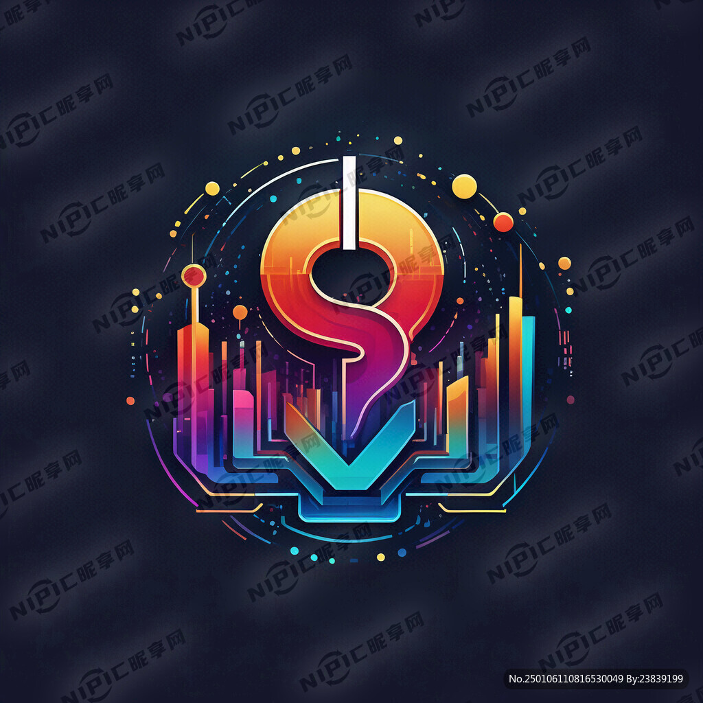 数字科技公司的标志 有立体感