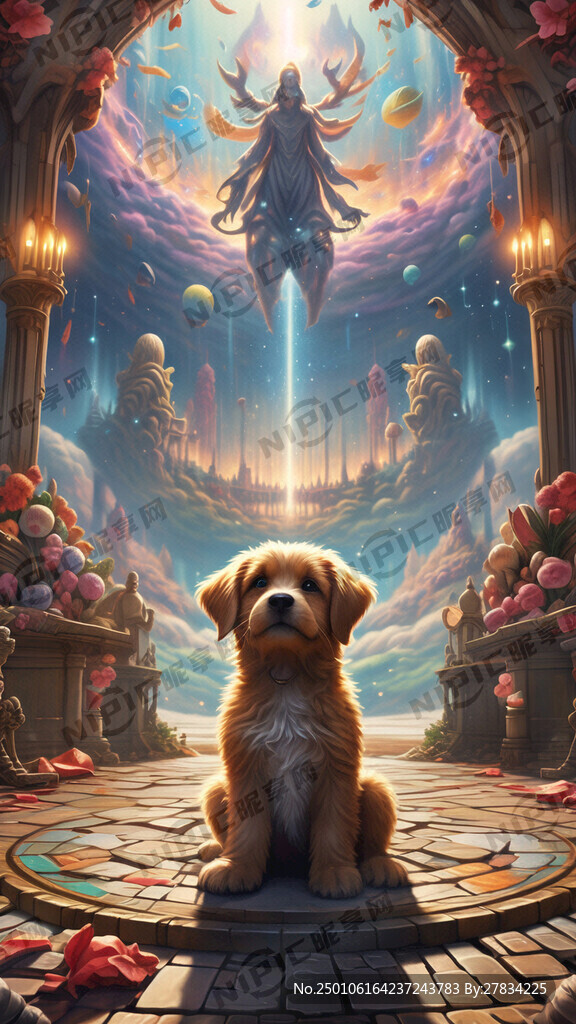 梦幻场景 小狗像人一样