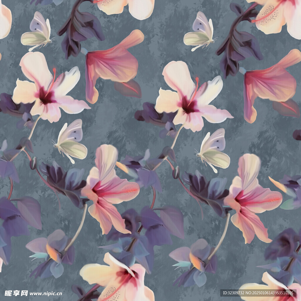 水墨风花卉