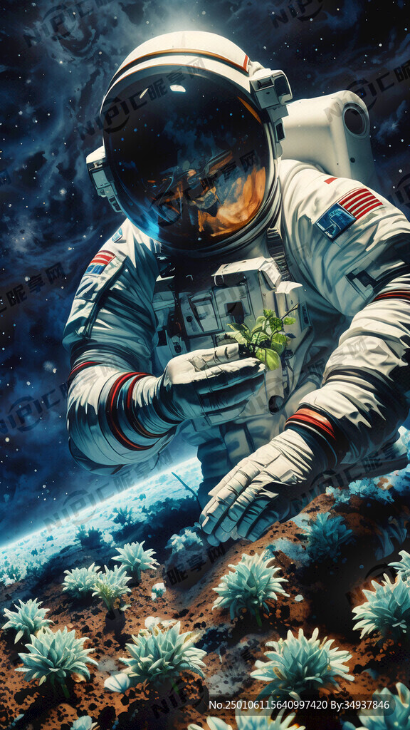 宇航员太空种植