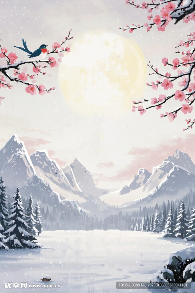 冬季海报背景