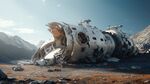 坠毁宇宙飞船场景