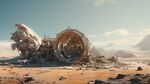 坠毁宇宙飞船场景