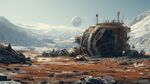 坠毁宇宙飞船场景