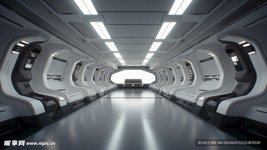 宇宙飞船内部场景
