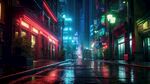夜间都市街道场景