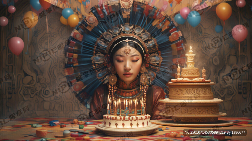 藏族生日背景