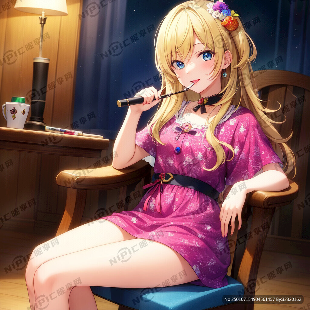 蛤蟆涂着口红坐在椅子上直播