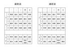 课程表            