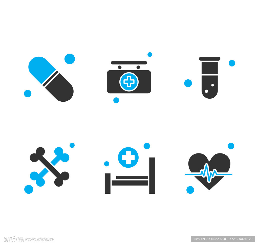 健康医疗简约图标元素