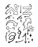 手绘涂鸦箭头矢量元素