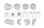 线描三维空间3D图形矢量元素