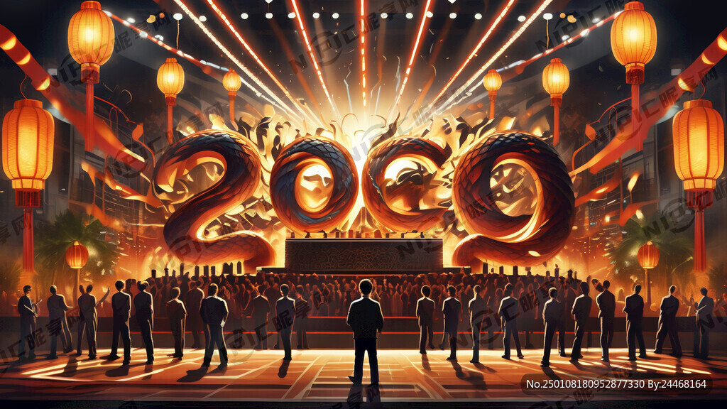 2025蛇年 公司年会背景