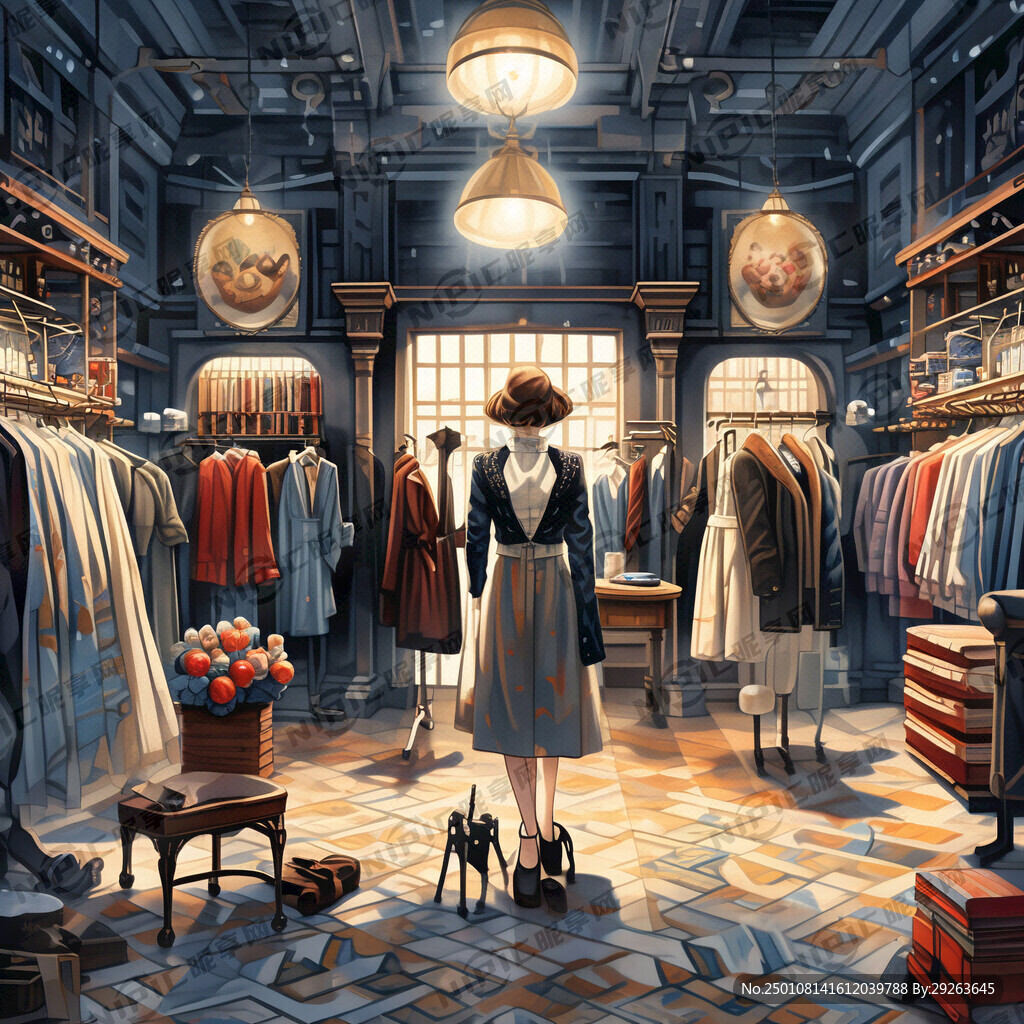高清女服装店海报