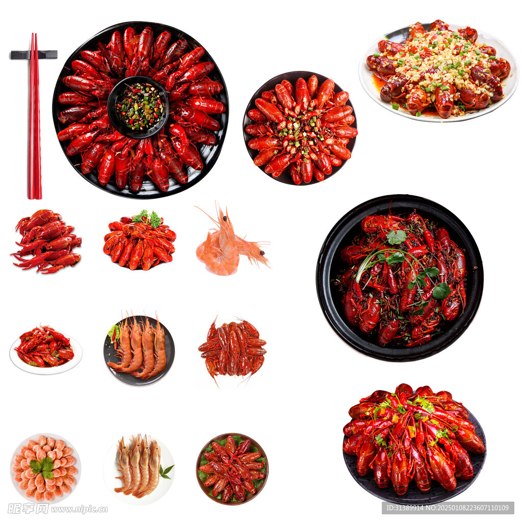 小龙虾PNG 素材