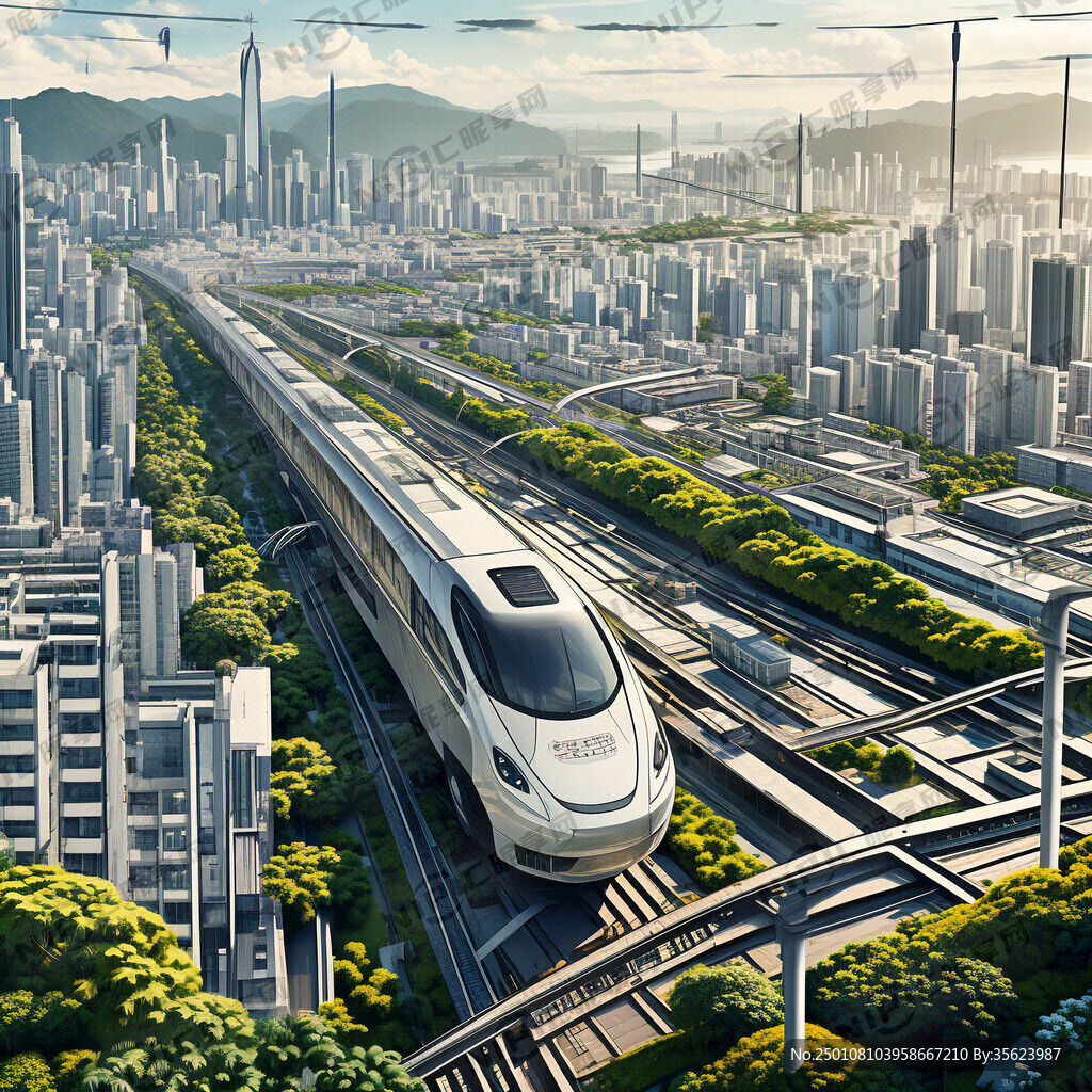 请画一个香港城市的高铁线稿图