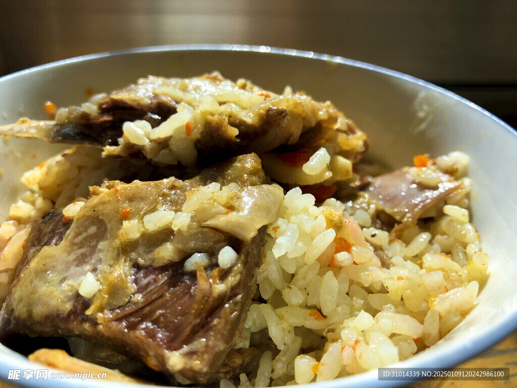 羊肉抓饭米饭肉拌饭