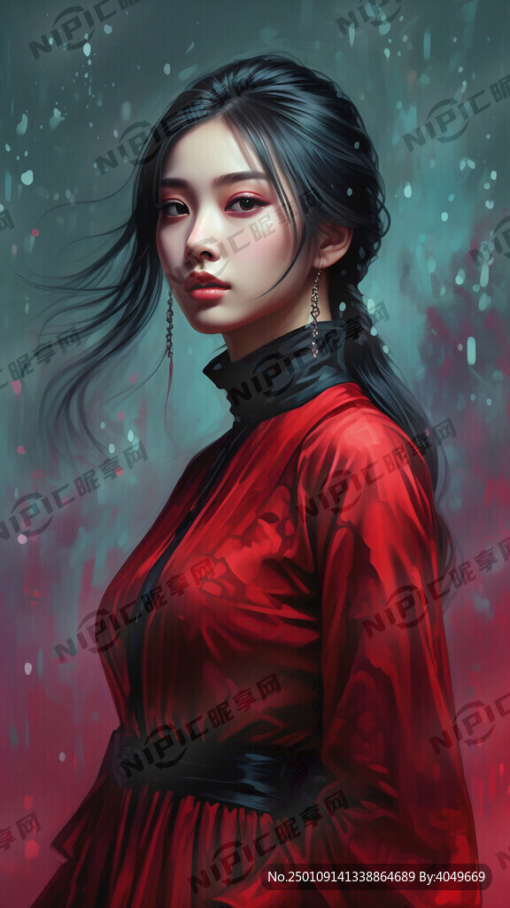高冷 时尚  黑底 渐变红