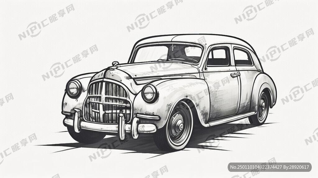 老爷车 简笔画