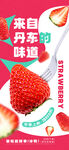 冬季美食海报 草莓 丹东