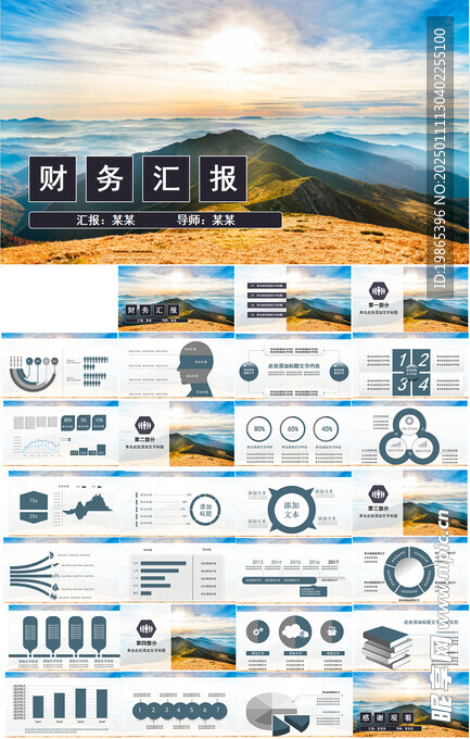 创意大气财务报告PPT模板