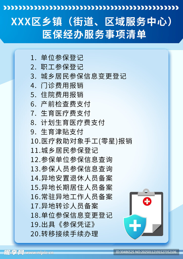 事项清单
