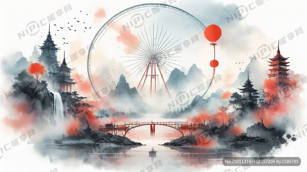 神话中国年 摩天轮 不夜城游乐