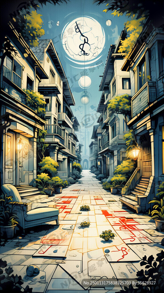 住宅区 寻宝 手绘图