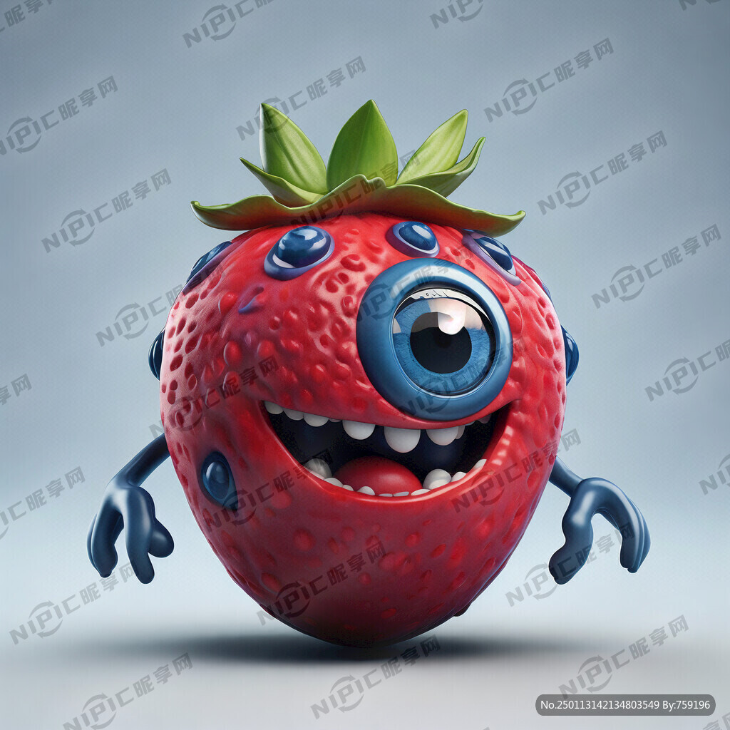 卡通蓝莓 3D蓝莓