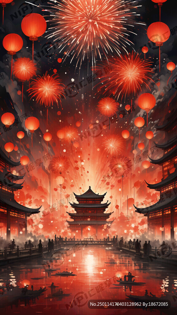 大场景  新年氛围 春节 中国