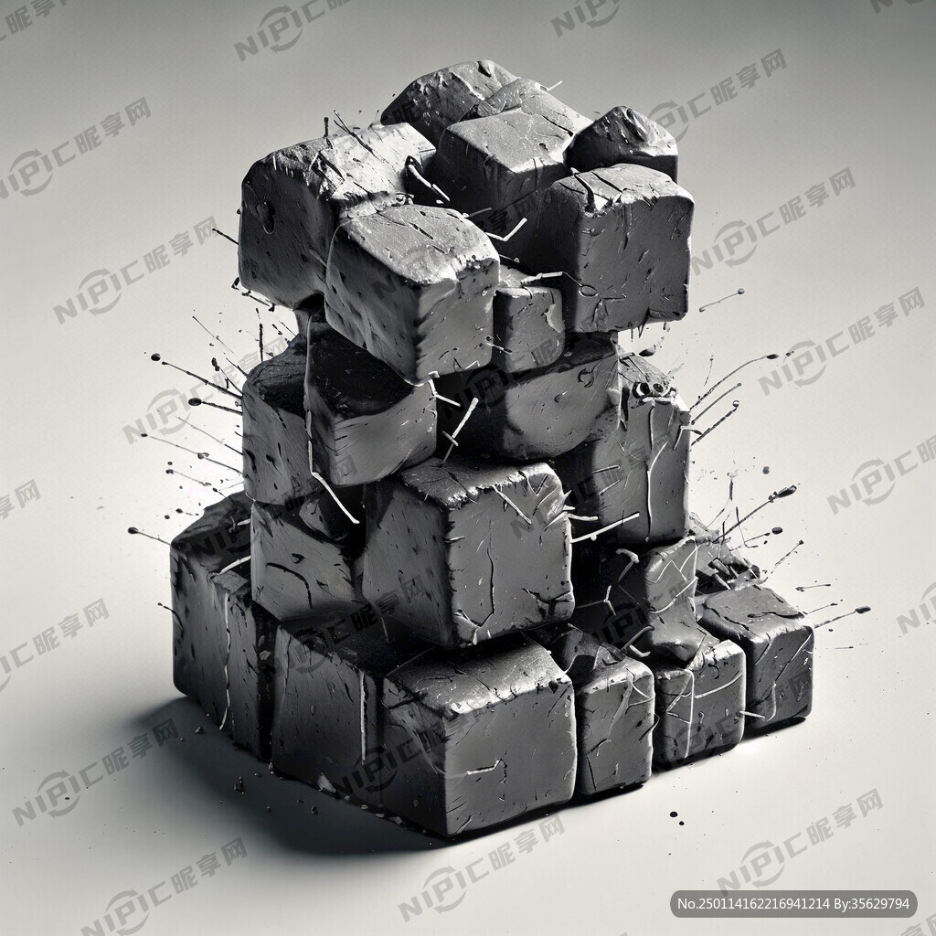 炭块立体图