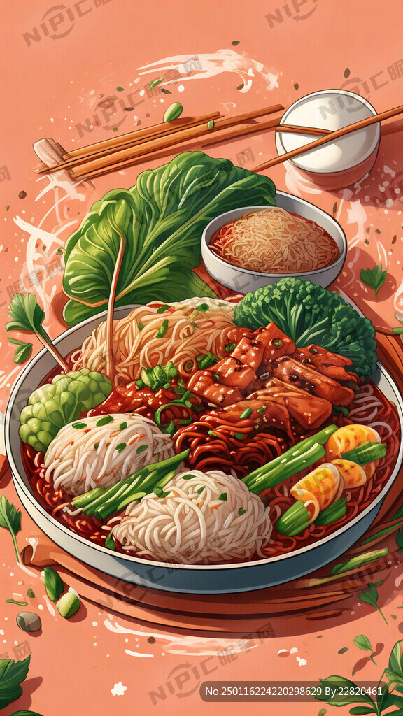 串串、炒饭、炒面、炒河粉国潮海