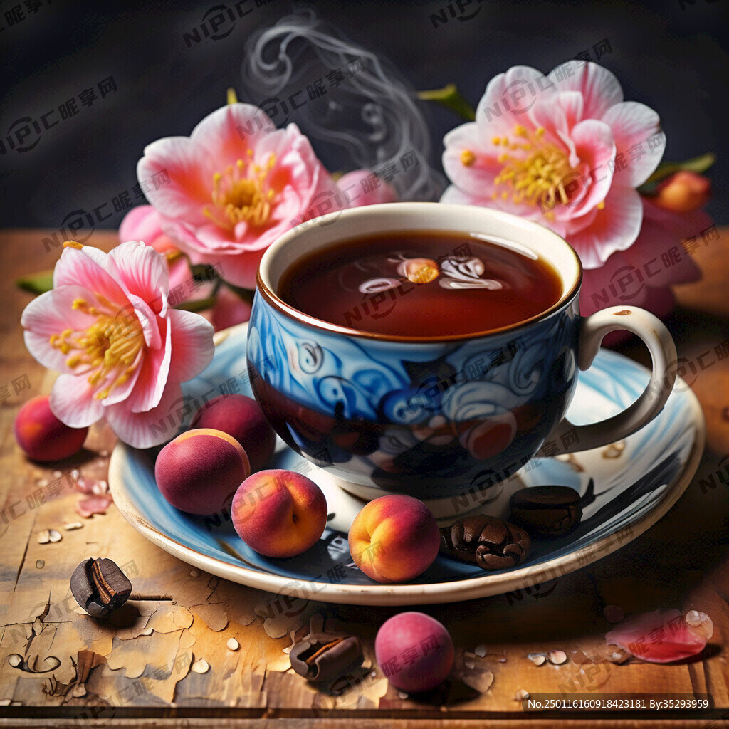 红茶 茶花 水蜜桃 咖啡豆