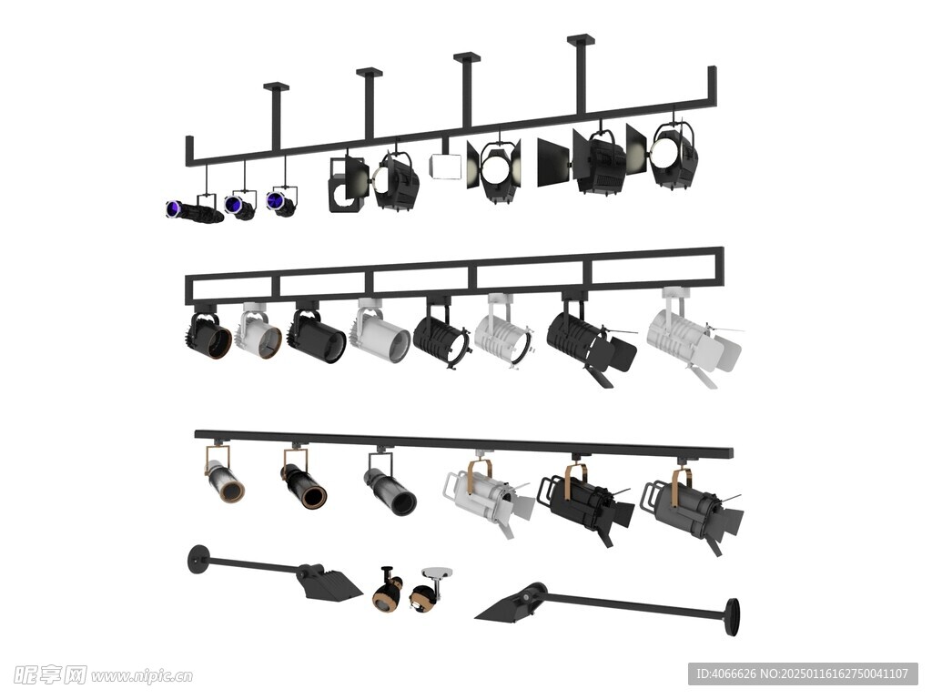 舞台射灯3d模型