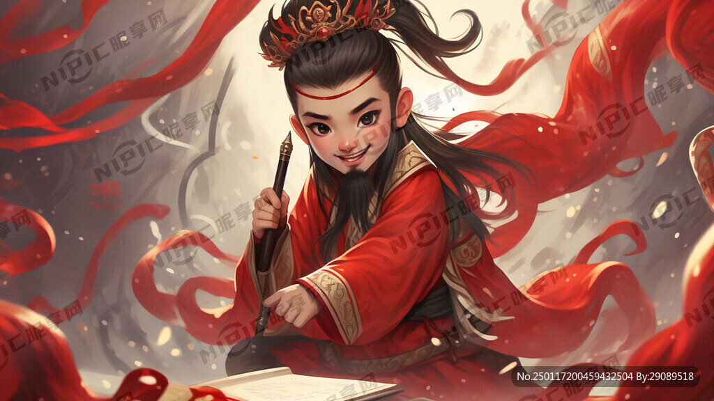 红色卡通主题背景 蛇年喜庆元素