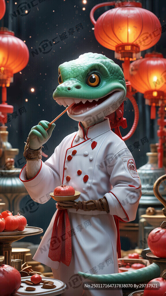 蛇 点心师 赛博朋克动画风格