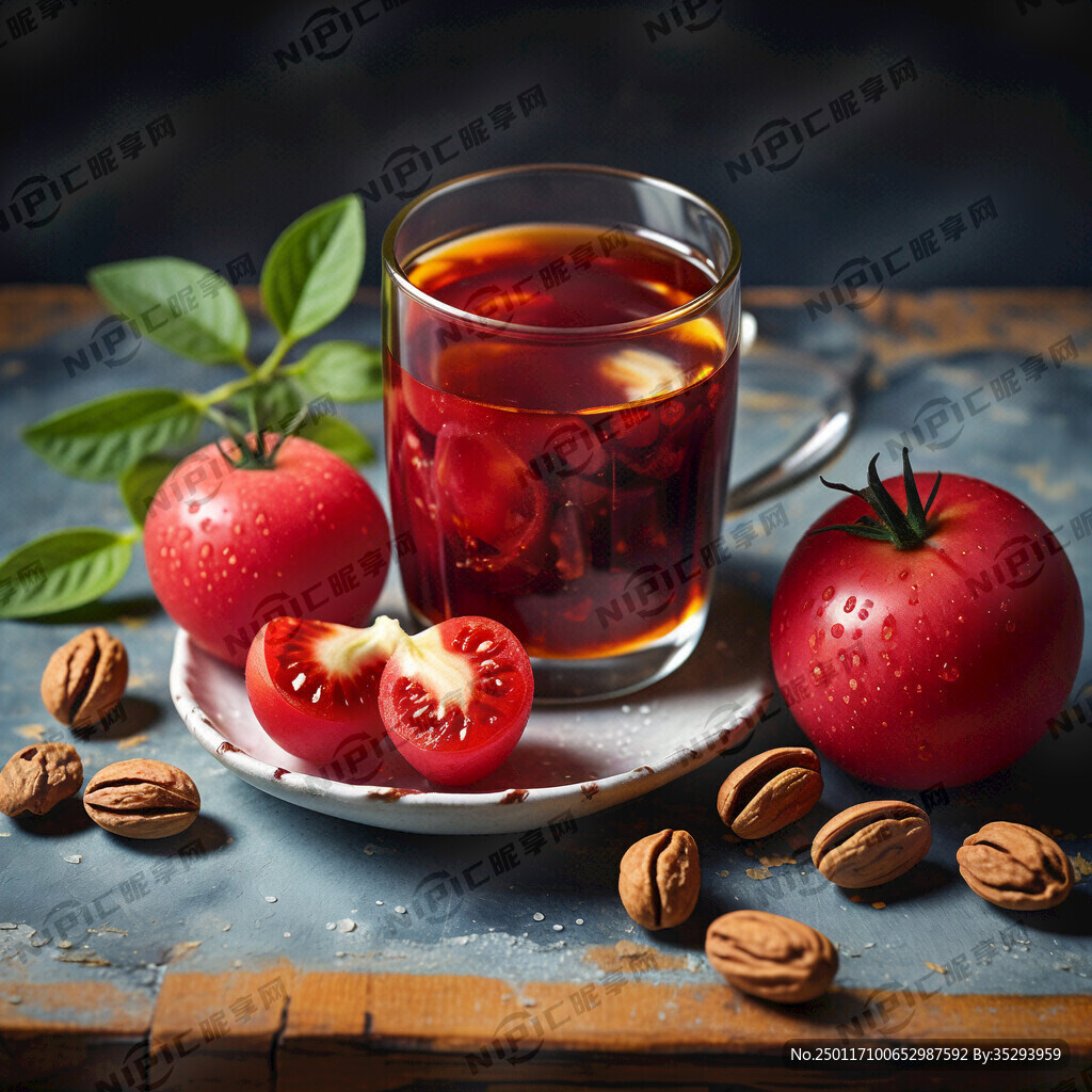 小番茄 坚果 太妃糖 一杯红茶