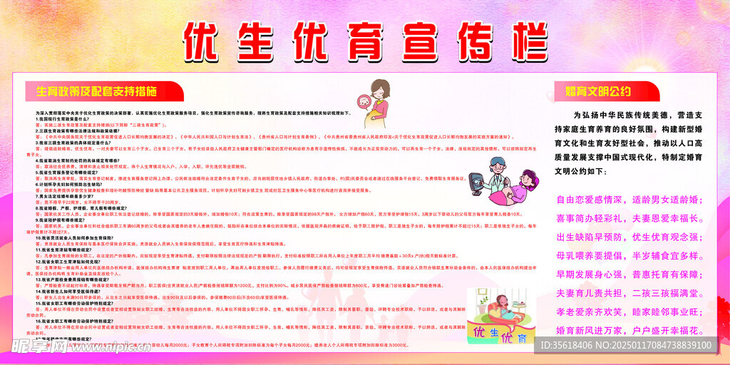 优生优育宣传栏