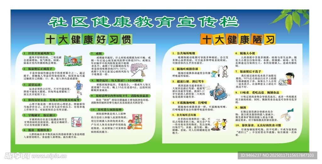 公共卫生宣传栏