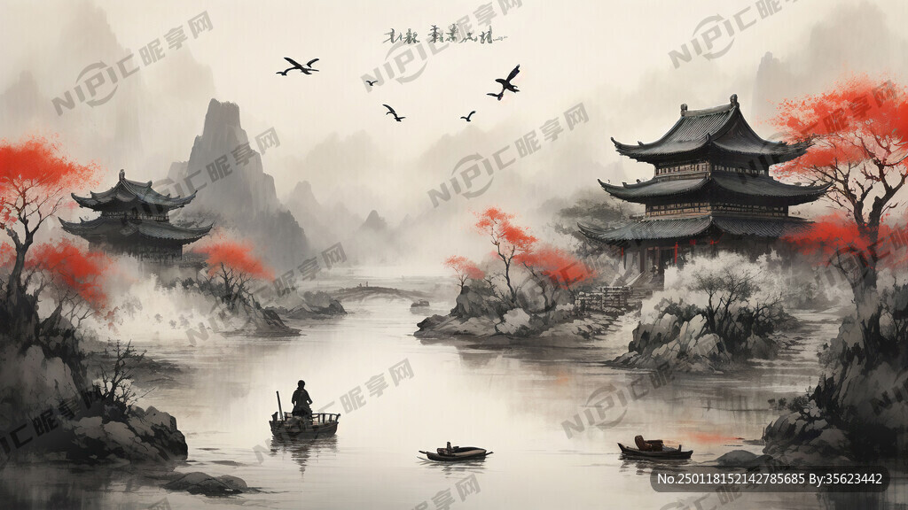 园林设计 中式园林 江南 古风