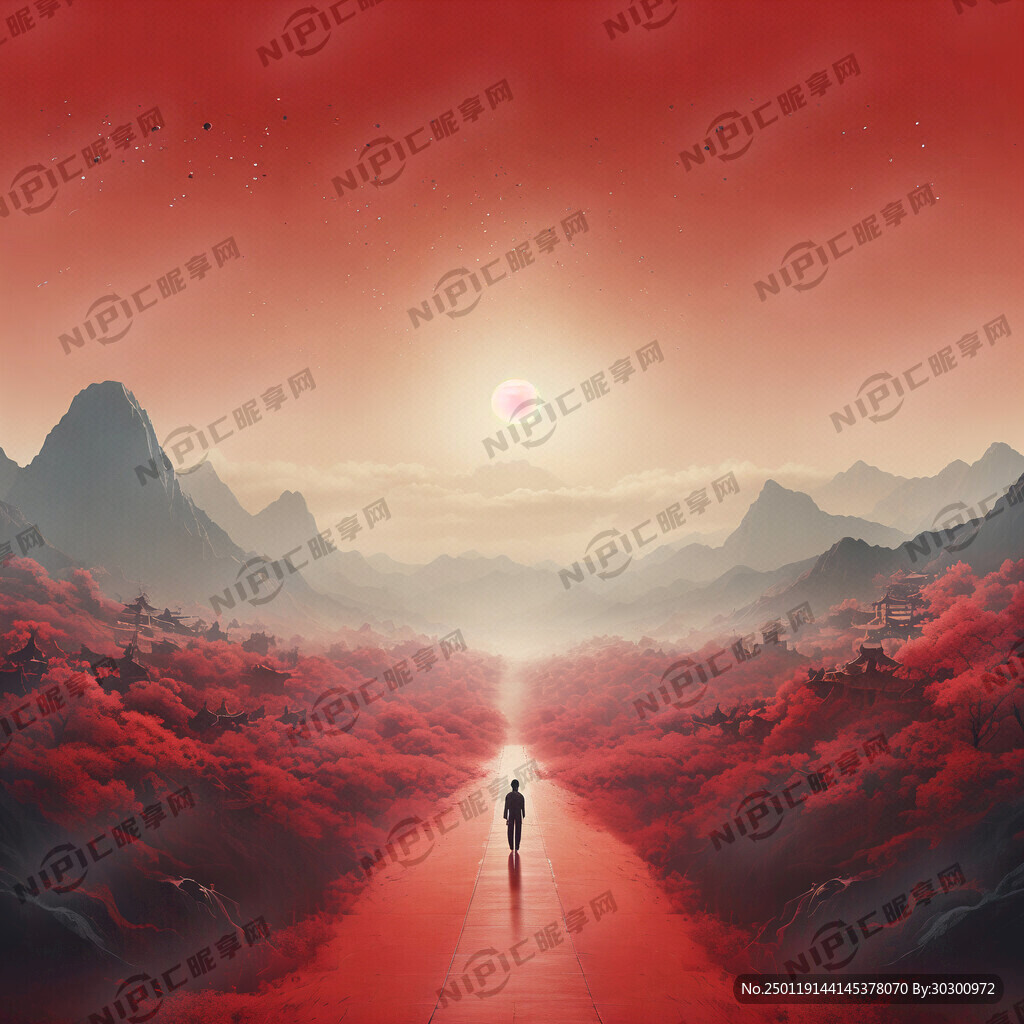 纯红底渐变