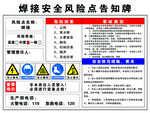 焊接安全风险点告知牌