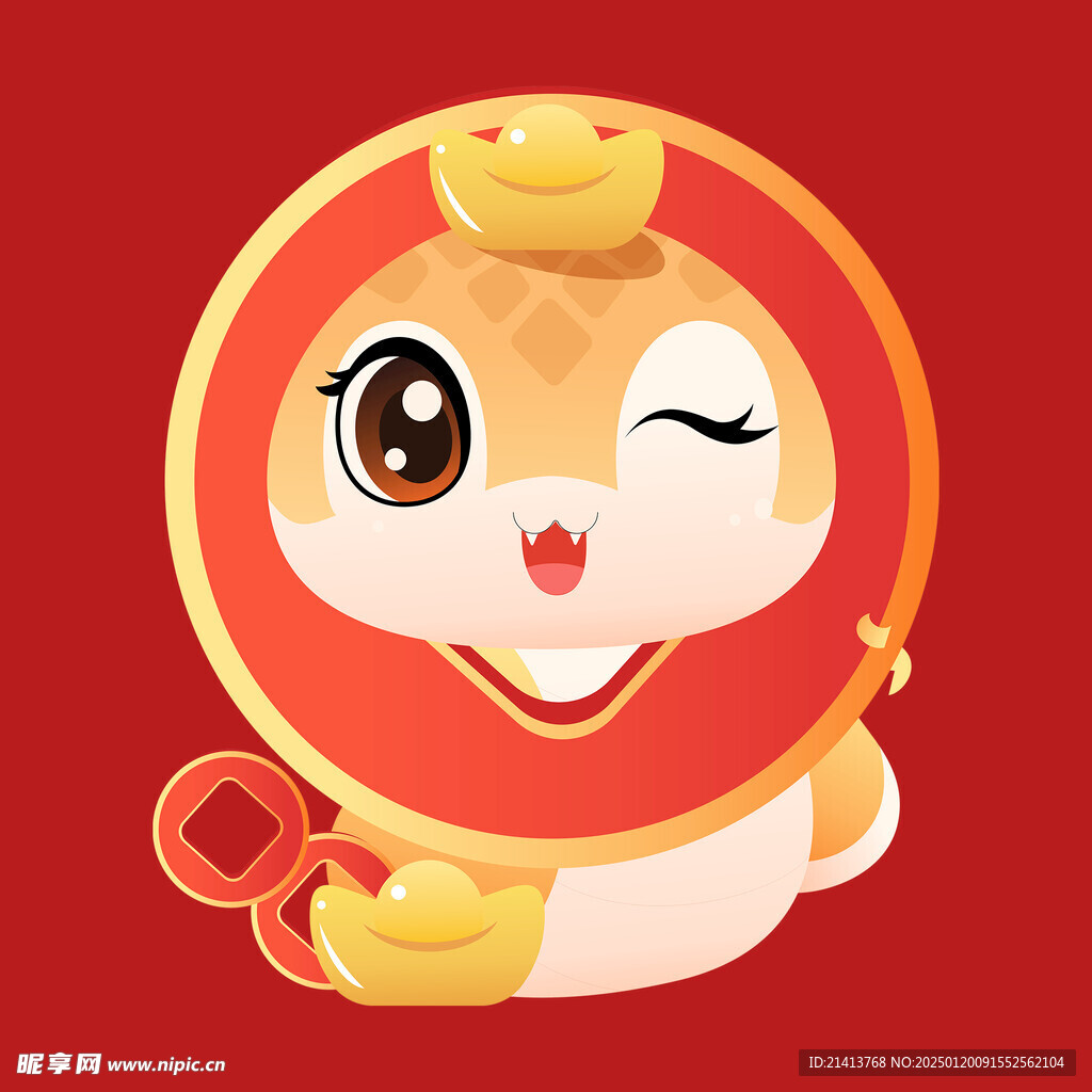 手绘卡通小蛇