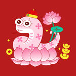 手绘卡通小蛇